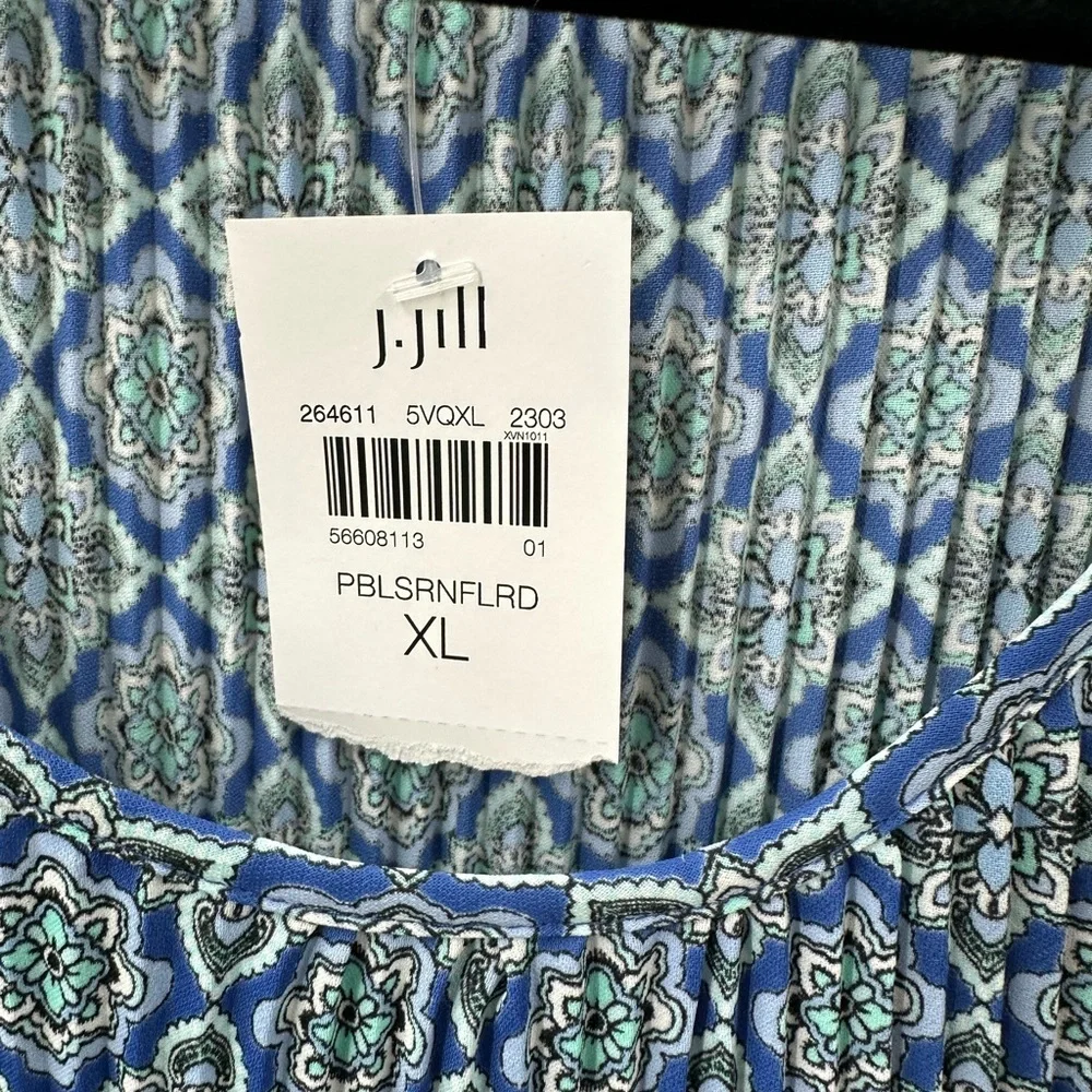 J. Jill Blue Patterned Blouse - Picture 4 of 15